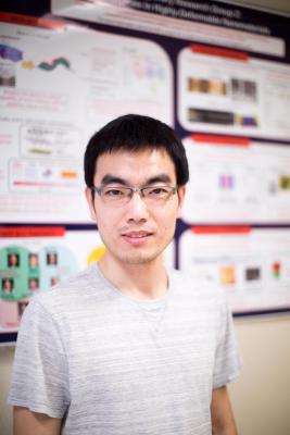 Yingjie Zhang, Beckman Postdoctoral Fellow, researching in the I-MRSEC.