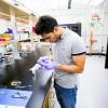 MatSE sophomore Daniel Vaz studies 2D materials. 