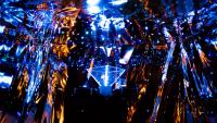 Inside the cosmic canopy portion of the exhibit.
