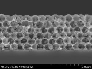 Micrograph shows how&#8197;the&#8197;ceramic-coated&#8197;tungsten&#8197;retained&#8197;structural&#8197;integrity&#8197;after&#8197;being&#8197;subjected&#8197;to&#8197;1400 C&#8197;heat&#8197;for&#8197;an&#8197;hour.