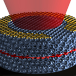 Illustration of a 3-D photonic crystal LED, the first such optoelectronic device