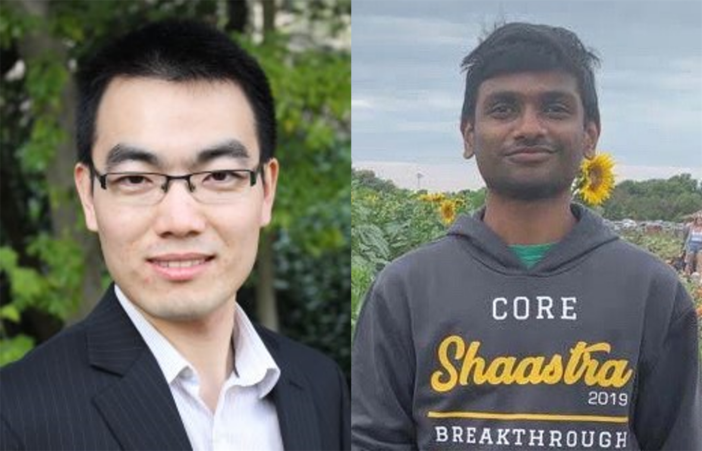 Professor Yingjie Zhang (left) and Lalith Bonagiri (right)