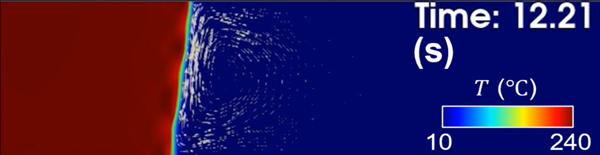 Photo shows an example of frontal polymerization